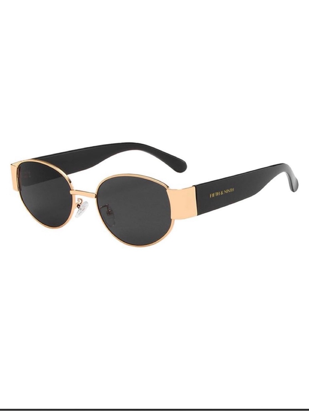 BRAND NEW Fifth & Ninth Black & Gold Round Sunglasses | Chic Designer Style
